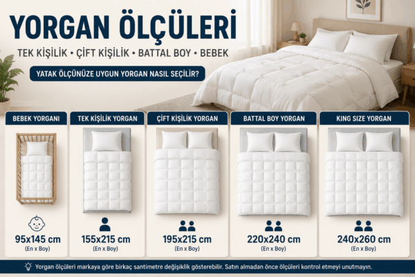 yorgan ölçüleri
