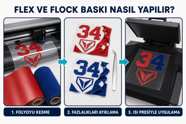 TİŞÖRT BASKI NASIL YAPILIR? 6 Flex ve Flock Baskı